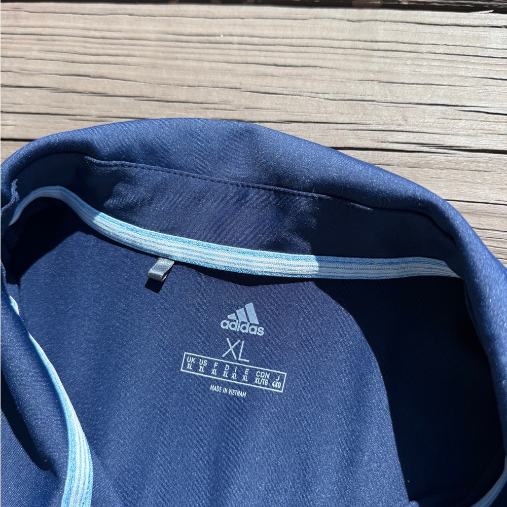 Adidas Men's Two-Tone Blue Polo Shirt - Size XL - Picture 7 of 15